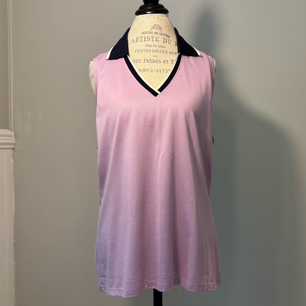 RLX Ralph Lauren Tank Top with Navy Collar